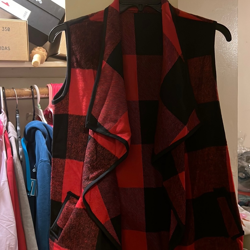 Ladies flannel vest